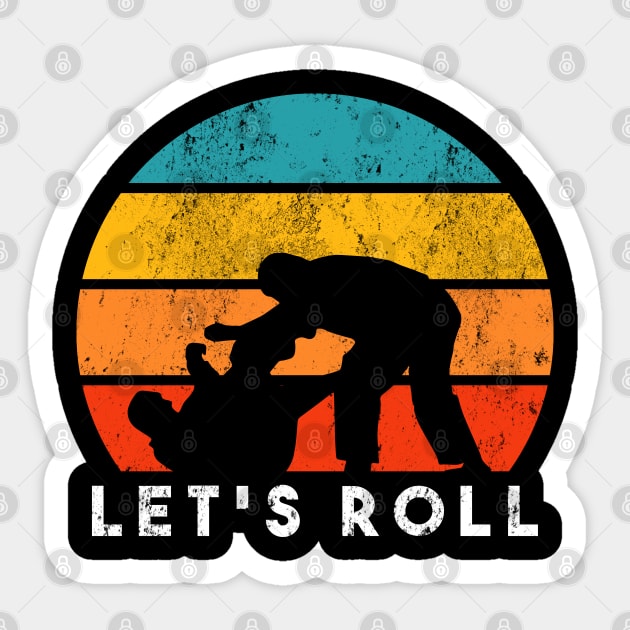 Let's Roll BJJ Sticker by dajabal